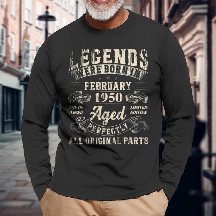 1950 Vintage Langarmshirts zum 73. Geburtstag für Männer und Frauen Geschenke für alte Männer