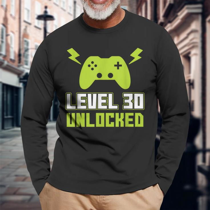 1989 30 Geburtstag Geschenk Level 30 Complete Gamer Langarmshirts Geschenke für alte Männer