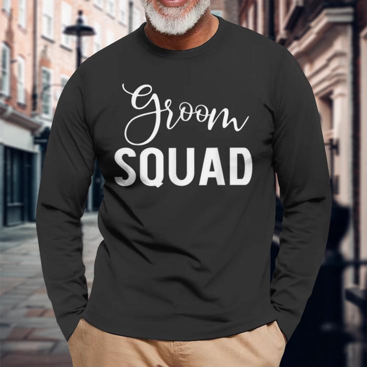 Groom Squad Wedding Bachelor Party Groomsman  Men Women Long Sleeve T-shirt Graphic Print Unisex