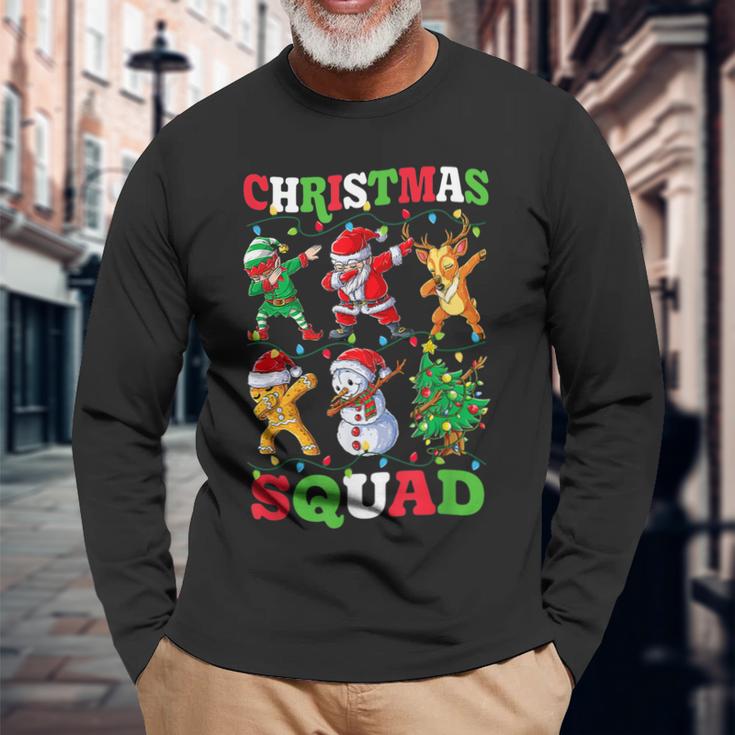 Christmas Squad Santa Dabbing Elf Family Matching Pajamas  V4 Men Women Long Sleeve T-shirt Graphic Print Unisex