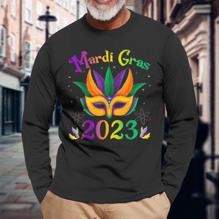 Mardi Gras 2023 Costume With Mask  Unisex Long Sleeve
