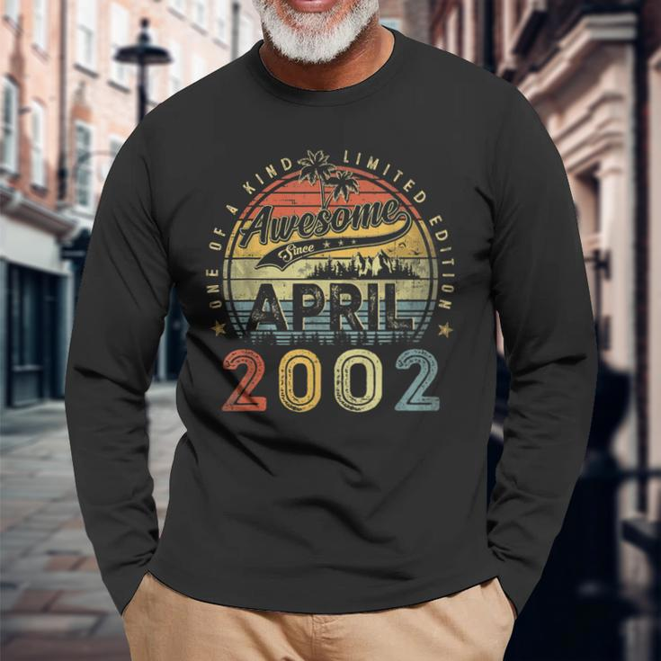 21 Year Old Awesome Since April 2002 21St Birthday Long Sleeve T-Shirt T-Shirt Gifts for Old Men