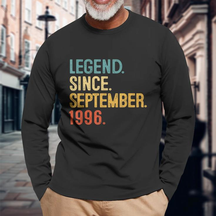 25Th Birthday 25 Year Old Legend Since September 1996 Long Sleeve T-Shirt Gifts for Old Men
