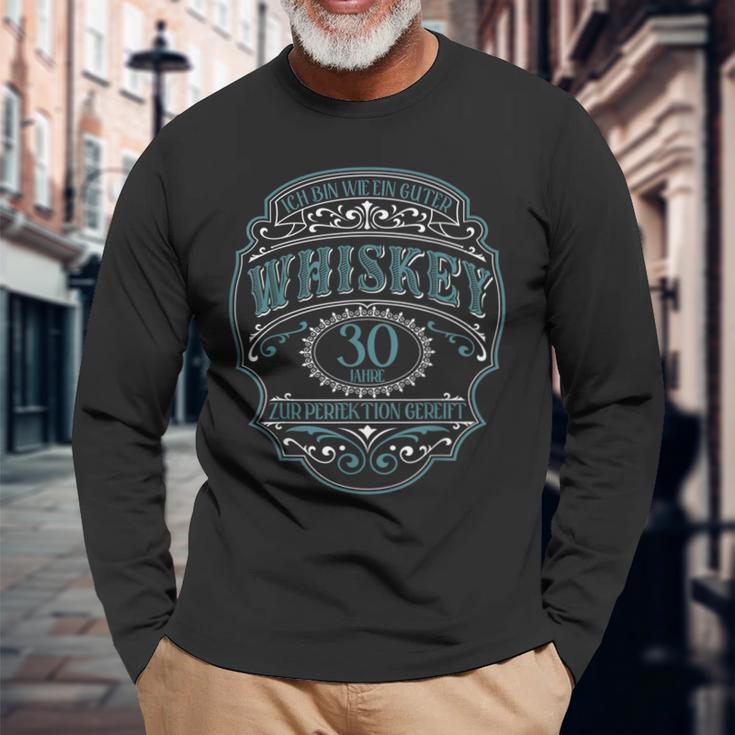 30 Geburtstag 30 Jahre Ich Bin Wie Guter Whisky Whiskey Langarmshirts Geschenke für alte Männer