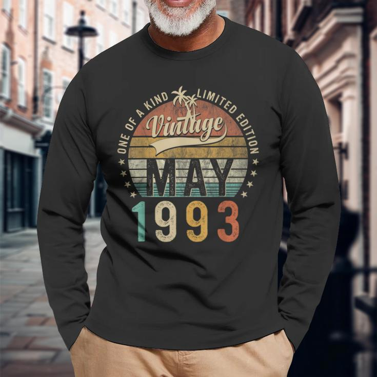 30 Year Old Awesome Since May 1993 30Th Birthday Long Sleeve T-Shirt Gifts for Old Men