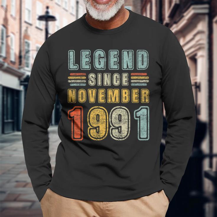 31 Jahre Alte Legende Seit 31 November 1991 Langarmshirts Geschenke für alte Männer