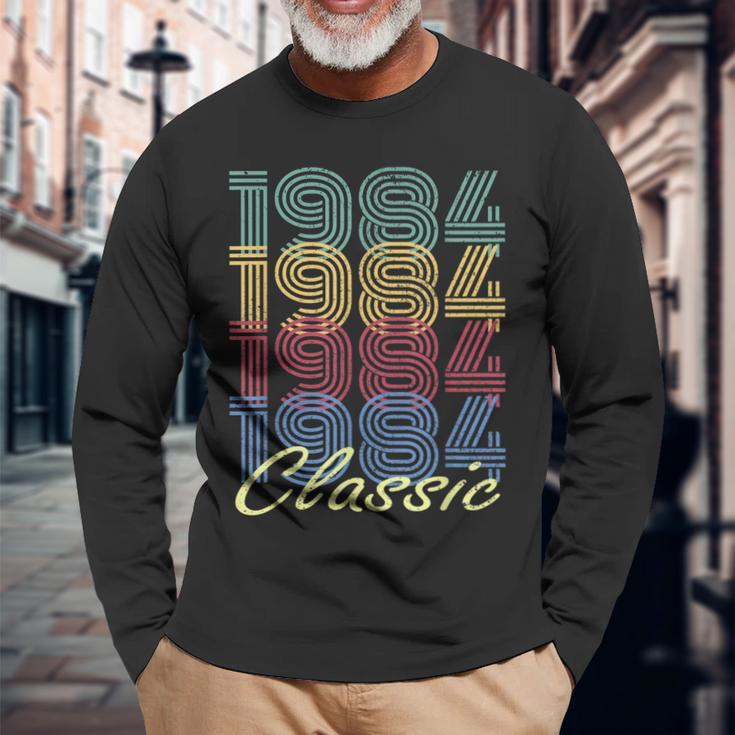 35Th Birthday Vintage 1984 Born In 1984 Classic Long Sleeve T-Shirt Gifts for Old Men