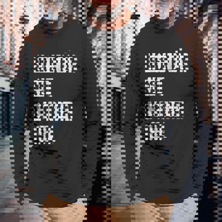 39 Geburtstag Geschenk 39 Jahre Legendär Seit Oktober 1984 Langarmshirts Geschenke für alte Männer