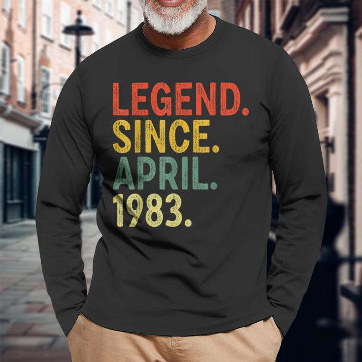 40 Year Old Legend Since April 1983 40Th Birthday Long Sleeve T-Shirt T-Shirt Gifts for Old Men