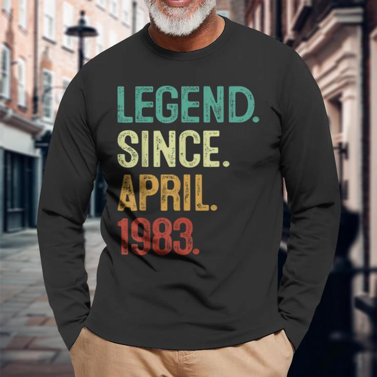 40 Years Old Legend Since April 1983 40Th Birthday Long Sleeve T-Shirt T-Shirt Gifts for Old Men