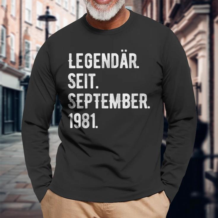 42 Geburtstag Geschenk 42 Jahre Legendär Seit September 198 Langarmshirts Geschenke für alte Männer