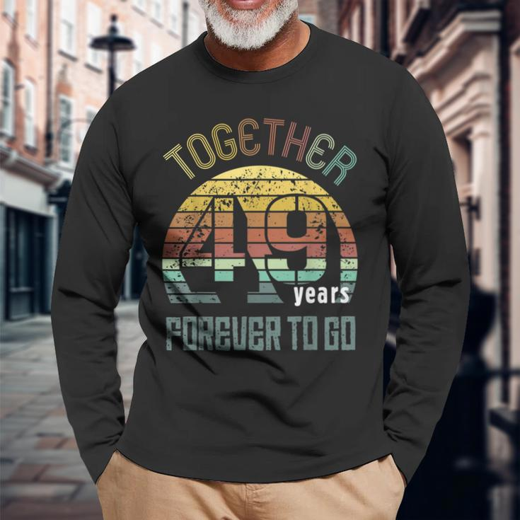 49Th Years Wedding Anniversary For Couples Matching 49 Long Sleeve T-Shirt Gifts for Old Men