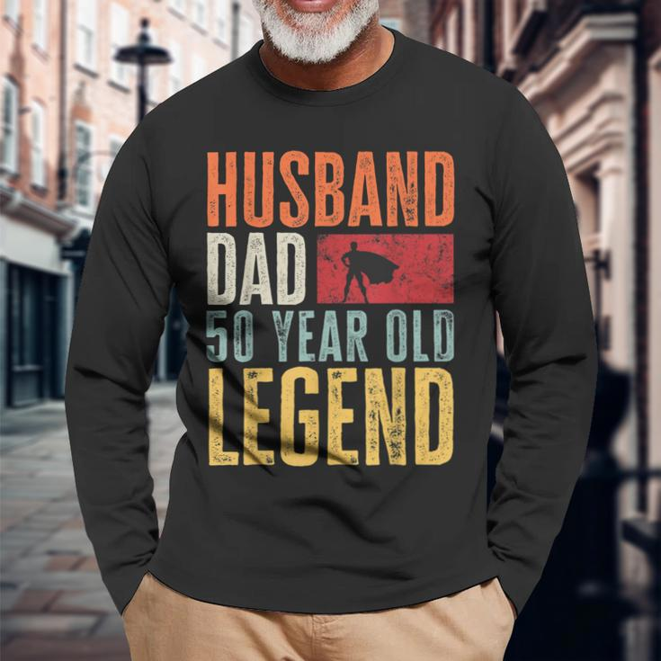 50Th Birthday Dad Husband Legend Vintage 50 Years Old Long Sleeve T-Shirt Gifts for Old Men