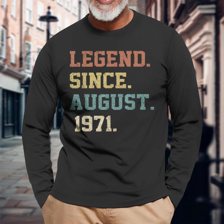 51 Years Old Legende Seit August 1971 Geburtstag Langarmshirts Geschenke für alte Männer