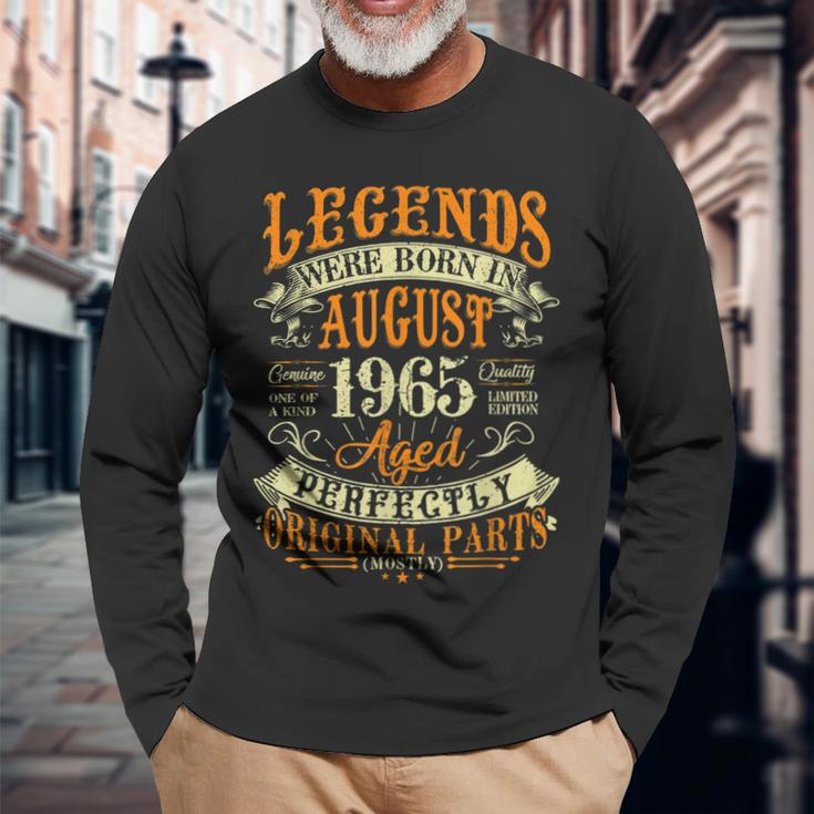 57 Jahre Legendäre Geburt August 1965 Langarmshirts, Spezial für 57. Geburtstag Geschenke für alte Männer