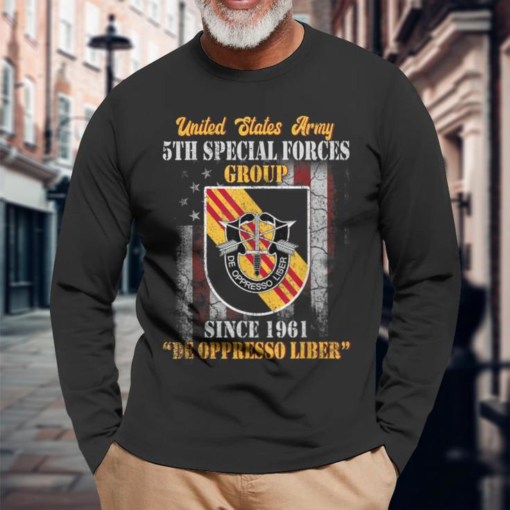 5Th Special Forces Group 5Th Sfg De Oppresso Liber Long Sleeve T-Shirt Gifts for Old Men