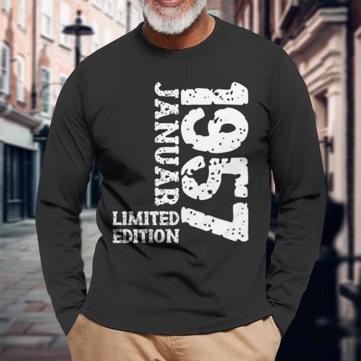 66 Geburtstag Frauen Männer Limited Edition Januar 1957 Langarmshirts Geschenke für alte Männer