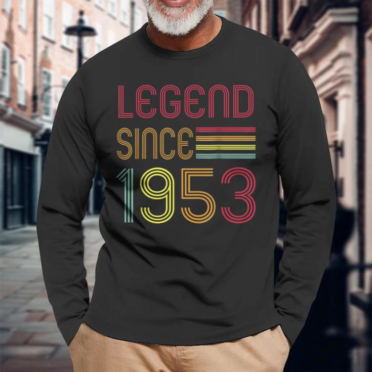70Th Birthday Gift Legend Since 1953 70 Years Old Men Women Long Sleeve T-shirt Graphic Print Unisex Gifts for Old Men