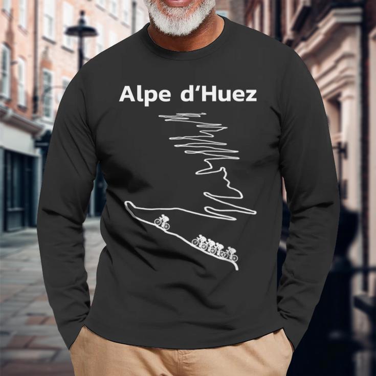 Alpe Dhuez Serpentinen France Radsport Langarmshirts Geschenke für alte Männer