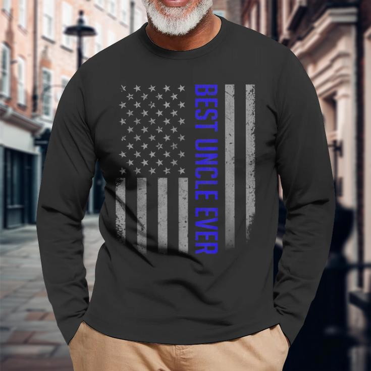 American Flag Dad For Fathers Day Best Uncle Ever Long Sleeve T-Shirt T-Shirt Gifts for Old Men