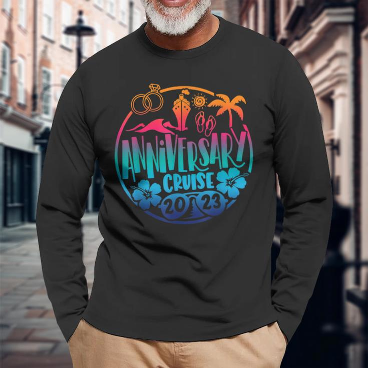 Anniversary Cruise 2023 Tie Dye Marriage Anniversary Long Sleeve T-Shirt Gifts for Old Men
