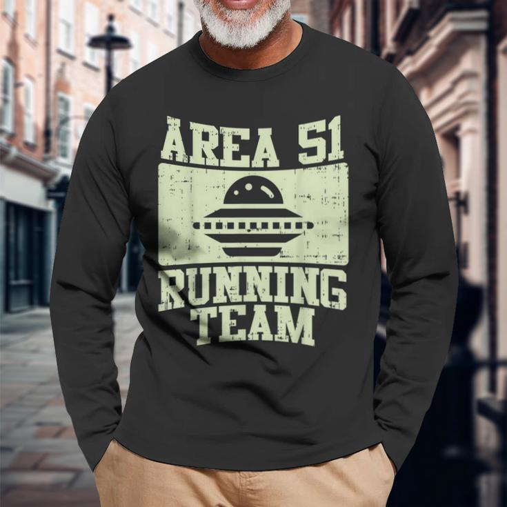 Area 51 Running Team Funny Nevada 092019 Alien Runner Gift Men Women Long Sleeve T-shirt Graphic Print Unisex Gifts for Old Men