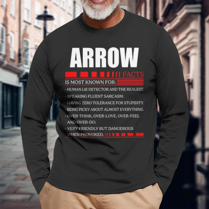 Arrow Fact Fact Arrow For Arrow Fact Long Sleeve T-Shirt Gifts for Old Men