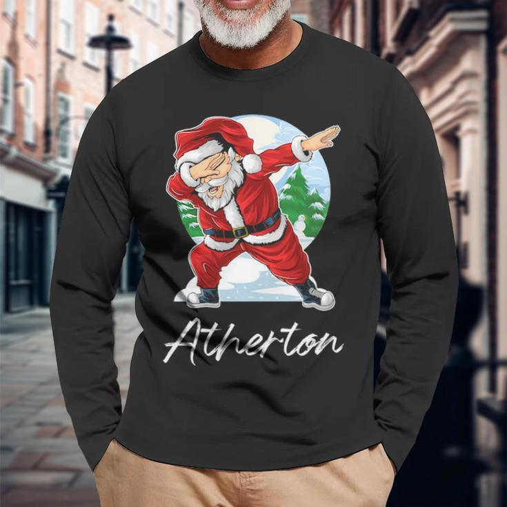 Atherton Name Santa Atherton Long Sleeve T-Shirt Gifts for Old Men