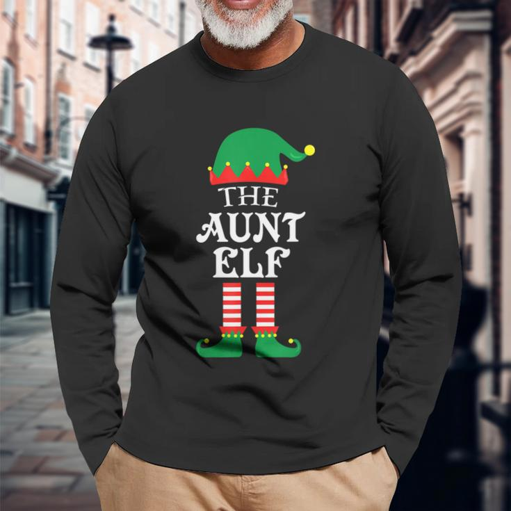The Aunt Elf Matching Group Christmas Pajama Long Sleeve T-Shirt Gifts for Old Men
