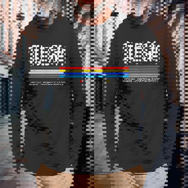 Autism Awareness Acceptance Advocacy Autism Awareness Month Long Sleeve T-Shirt T-Shirt Gifts for Old Men