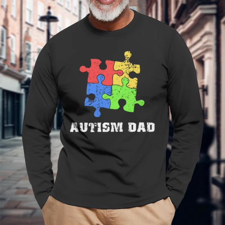Autism Dad Educate Love Support Long Sleeve T-Shirt T-Shirt Gifts for Old Men