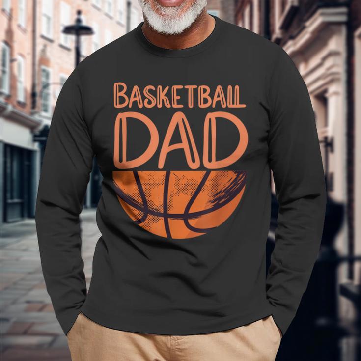 Basketball Dad Basketball Player Vintage Basketball Long Sleeve T-Shirt Gifts for Old Men