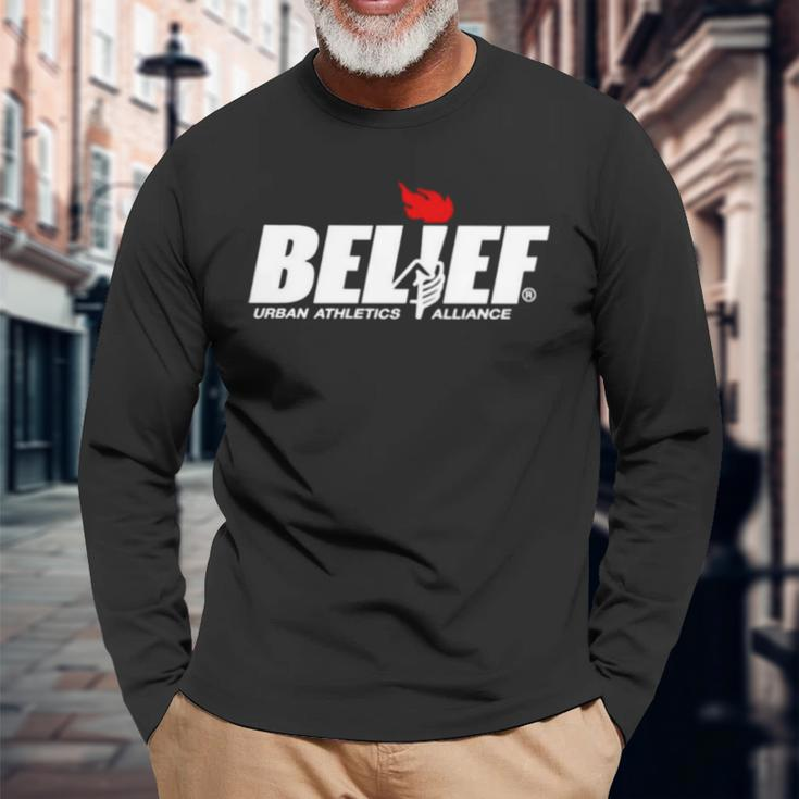 Belief Urban Athletics Alliance Long Sleeve T-Shirt Gifts for Old Men