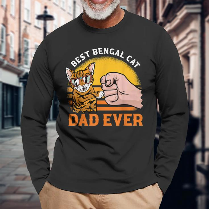 Best Bengal Cat Dad Ever Langarmshirts Geschenke für alte Männer