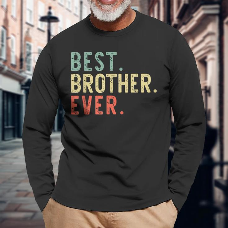 Best Brother Ever Cool Vintage Long Sleeve T-Shirt Gifts for Old Men