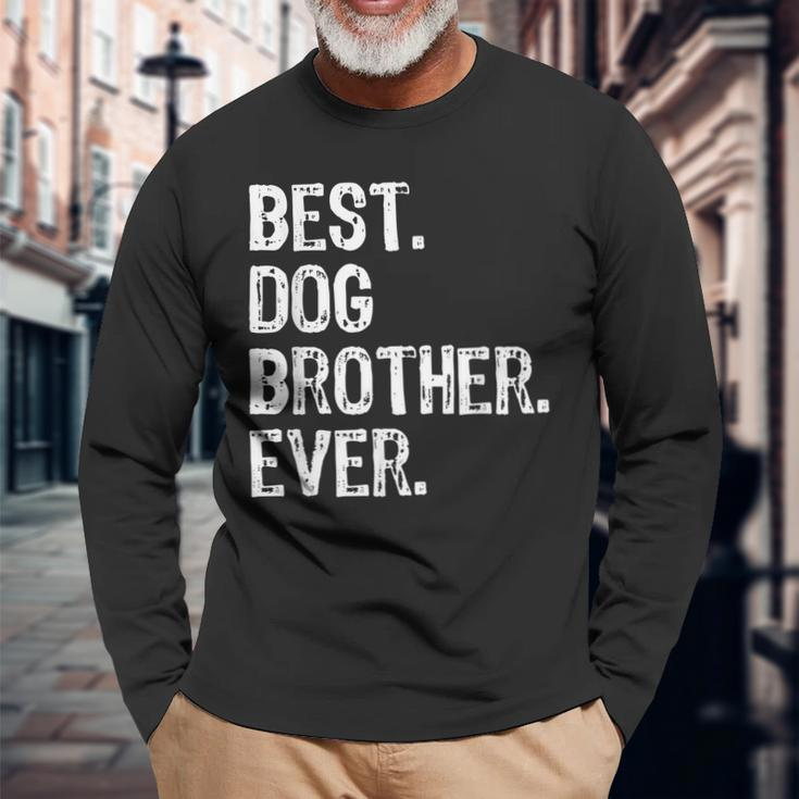 Best Dog Brother Ever Christmas Long Sleeve T-Shirt Gifts for Old Men