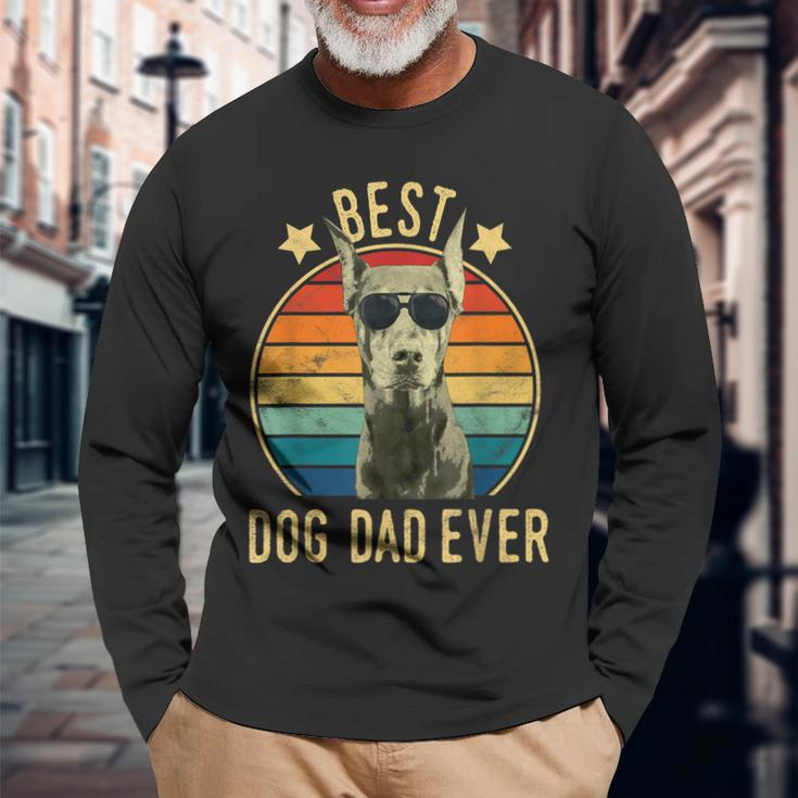 Best Dog Dad Ever Doberman Pinscher Fathers Day Long Sleeve T-Shirt T-Shirt Gifts for Old Men