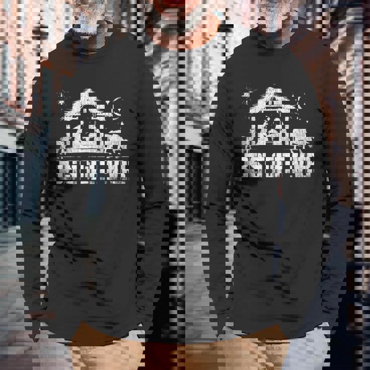 Best Ever Jesus Nativity Scene Christian Faith Christmas Long Sleeve T-Shirt Gifts for Old Men