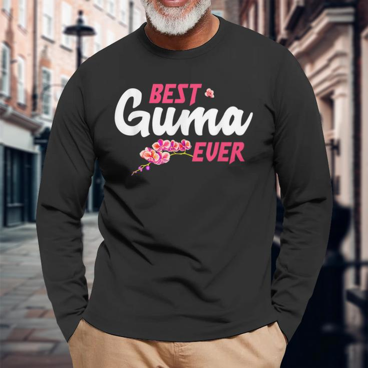 Best Guma Ever - Chinese Simplified Aunt Gifts Men Women Long Sleeve T-shirt Graphic Print Unisex Gifts for Old Men