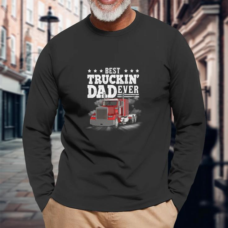 Best Trucking Dad V2 Long Sleeve T-Shirt Gifts for Old Men