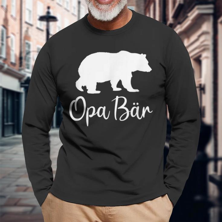 Bester Opa Bär Langarmshirts für Großvater mit Enkel, Lustig Geschenke für alte Männer