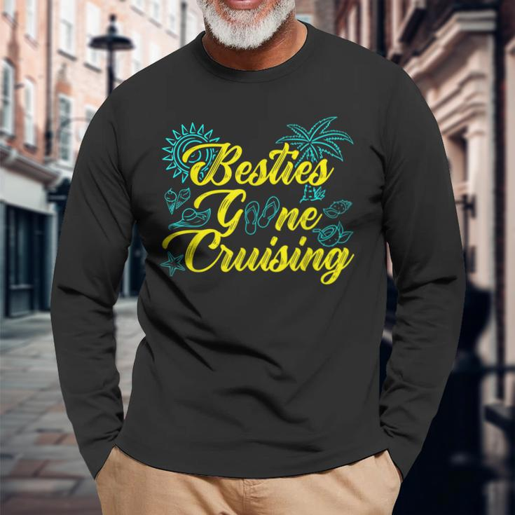 Besties Gone Cruise Matching Girls Trip Cruising Vacation Long Sleeve T-Shirt T-Shirt Gifts for Old Men