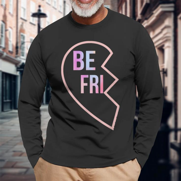 Bff 1 Heart In 2 Best Friends Matching 1St Part Long Sleeve T-Shirt T-Shirt Gifts for Old Men