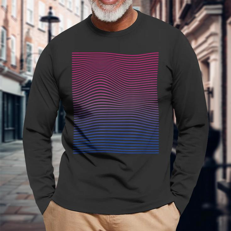 Bisexual Pride Subtle Bi Long Sleeve T-Shirt Gifts for Old Men