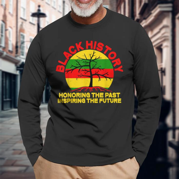 Black History Honoring The Past Inspiring The Future Long Sleeve T-Shirt T-Shirt Gifts for Old Men