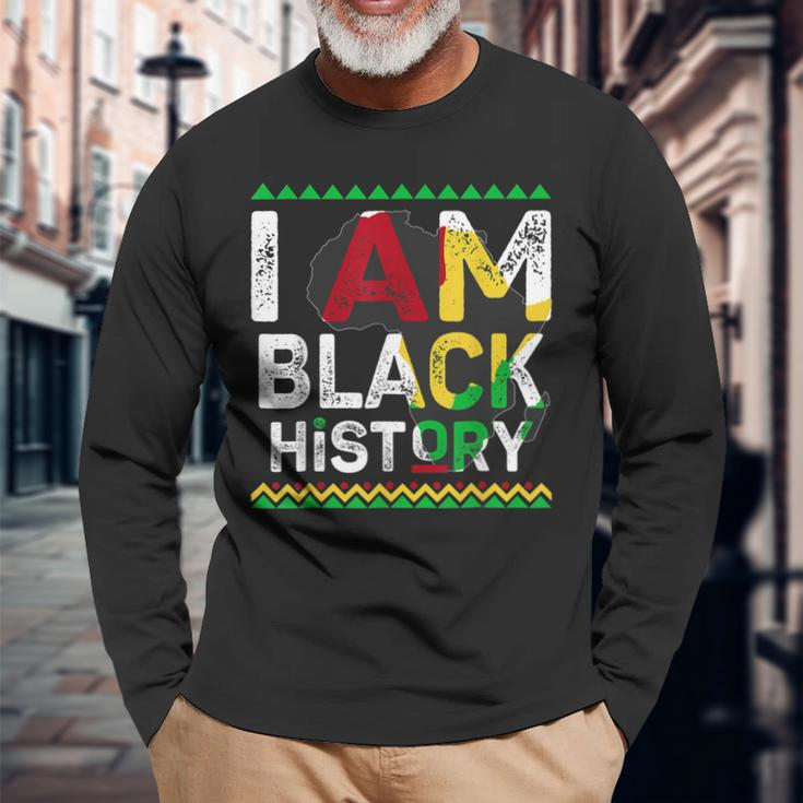 I Am Black History Month African American Pride Celebration V27 Long Sleeve T-Shirt Gifts for Old Men