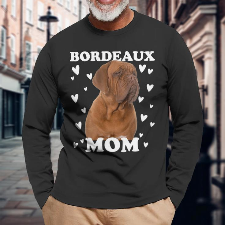 Bordeaux Mom Mummy Mama Mum Mommy Mother Long Sleeve T-Shirt Gifts for Old Men