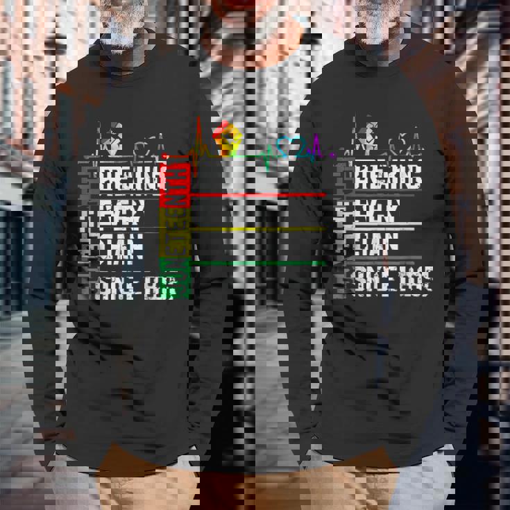 Breaking Every Chain Since 1865 Junenth Black History V2 Long Sleeve T-Shirt Gifts for Old Men
