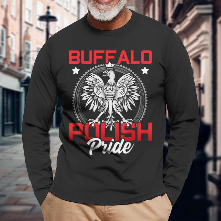 Buffalo 716 Polish Pride Dyngus Day Poland Eagle Ny Long Sleeve T-Shirt Gifts for Old Men