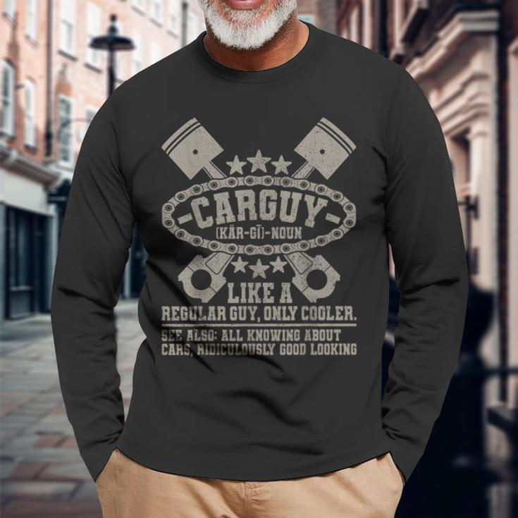 Car Guy Definition Retro Dad Vintage Man Mechanic Long Sleeve T-Shirt T-Shirt Gifts for Old Men